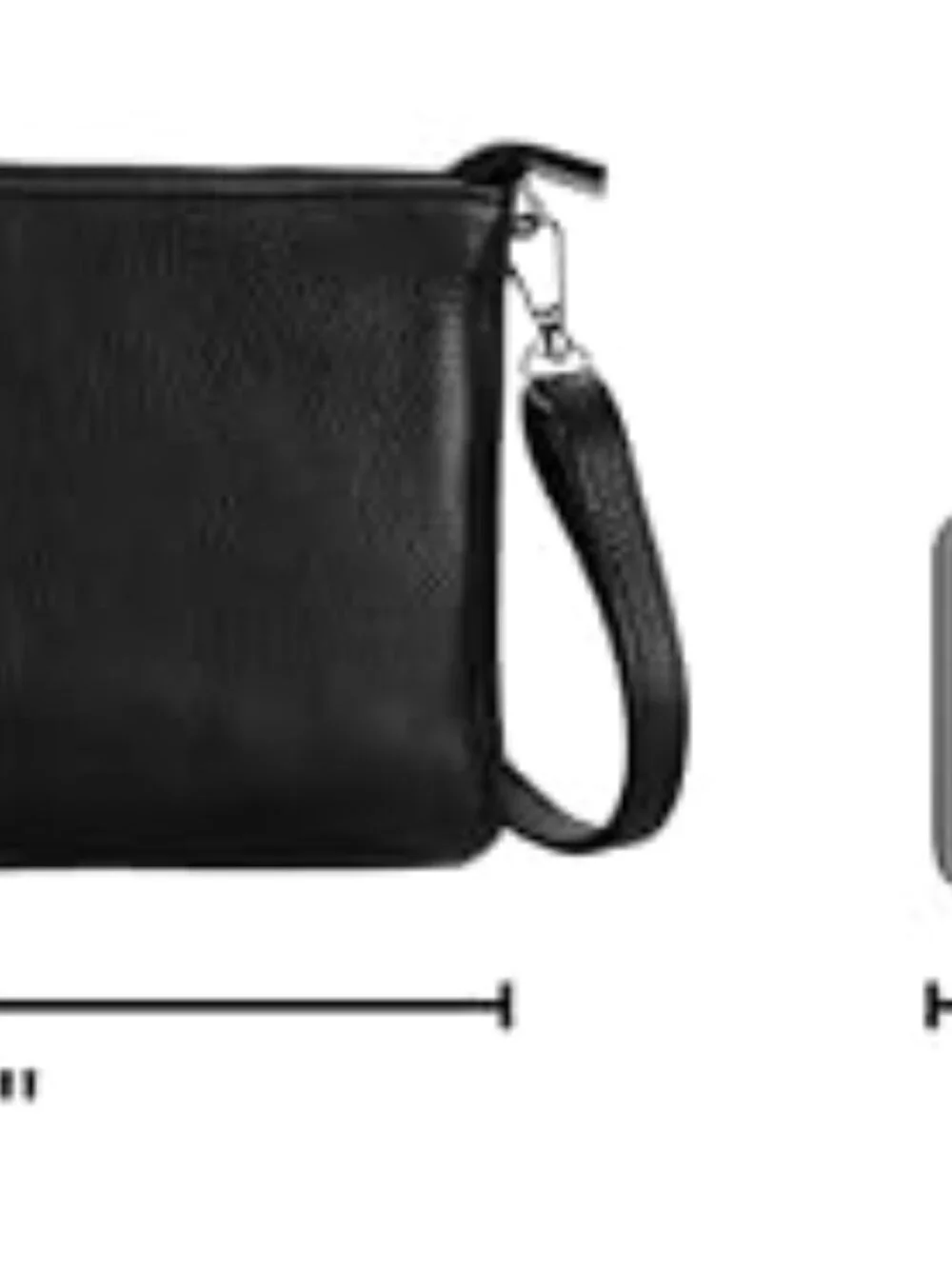 Genuine Leather Wristlet Clutch Crossbody Bag with RFID Card Slots